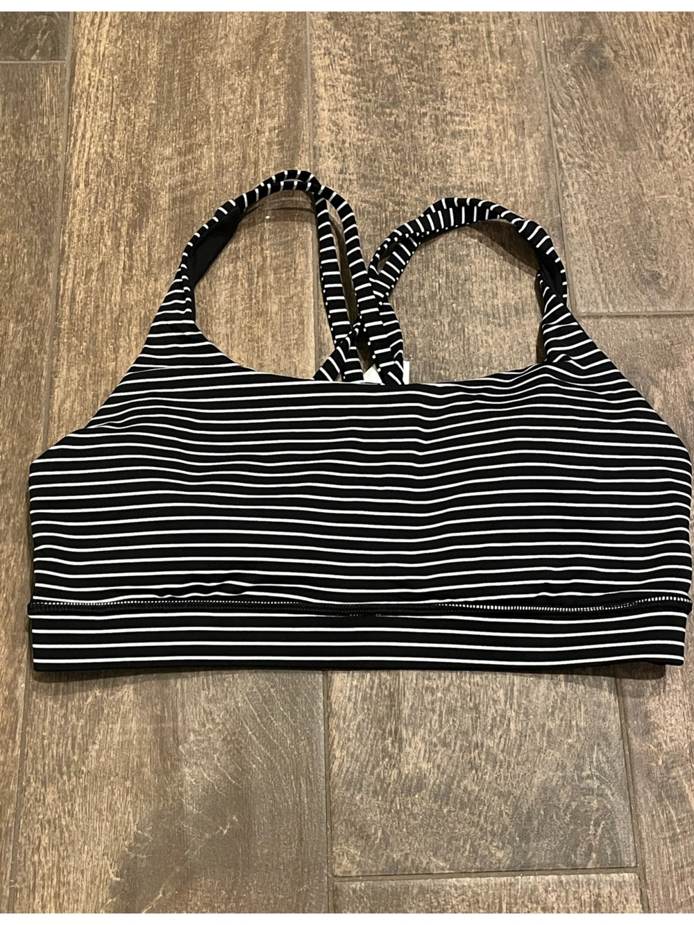 Lululemon Energy Bra- black/white stripe